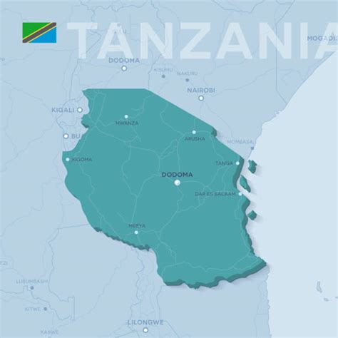 Best Political Map Of Tanzania Illustrations Royalty Free