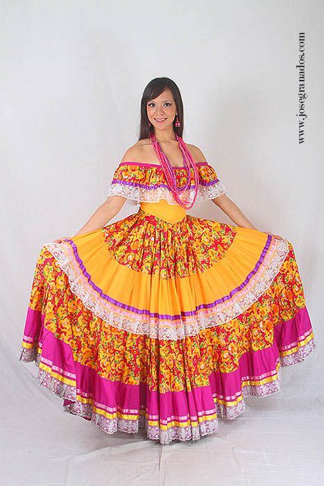 Traje Regional De Sinaloa Mexican Folk Dance Dress Sinaloa Vestidos Tipicos Mexicanos