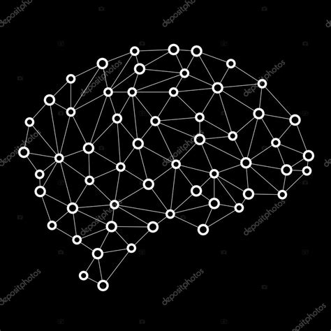 Abstract Geometric Brain Network Connections Stock Vector Image By