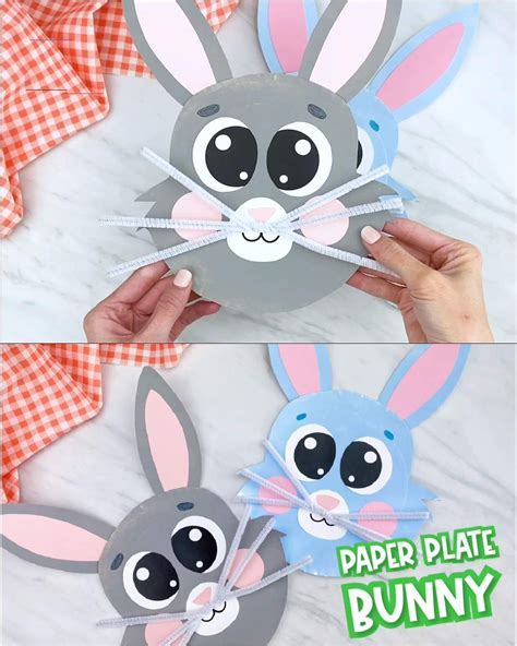 How to make a head for your easter bunny figure. Paper Plate Bunny Craft - #easydiy - Make this easy paper ...