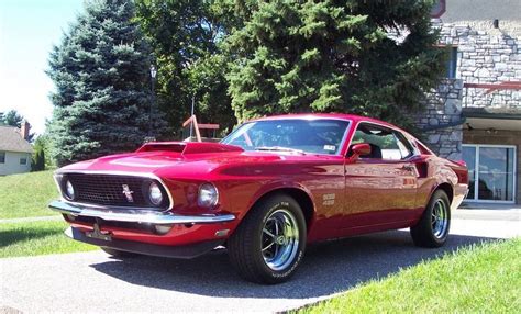 1969 Boss 429 In Candy Apple Red Mustang Automobile