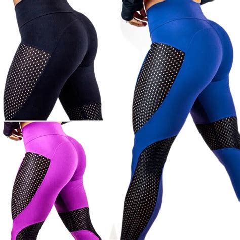 Women Yoga Pants Sports Exercise Tights Fitness Running Jogging Trousers Gym Slim Compression