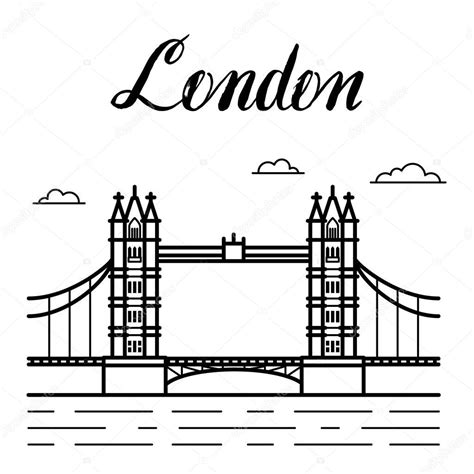 The harmsworth london magazine, may 1903, p. Dessin au trait ville London Tower Bridge building illustration avec lettres modernes — Image ...