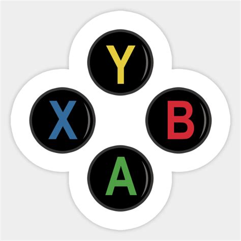 Xbox Controller Buttons Video Game Sticker Teepublic