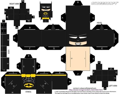 Lego Batman Cubeecraft Papercraft from The Lego Batman Movie Lego batman Batman Artesanías