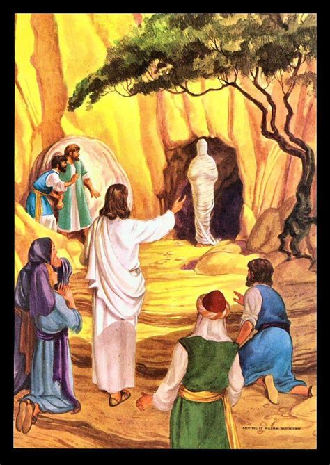 His kingdom prophecyposted on january 18, 2021 by international christian zionist centerjanuary then lazarus came out of the tomb alive! William Hutchinson, Lazarus, Come Forth, 1973 | Bible pictures, Sacred art, Letting go of him
