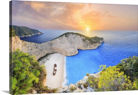 Greece Ionian Islands Zakynthos Navagio Shipwreck Beach Wall Art