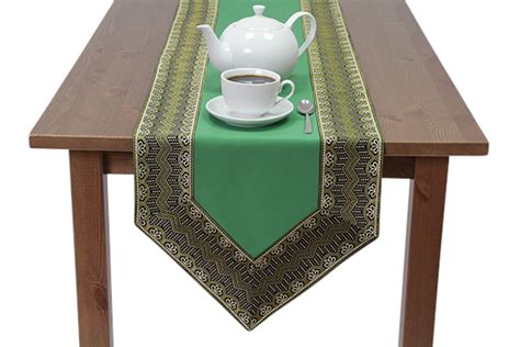 Customised Table Runner Luxury Plain With Border Express Tablecloths