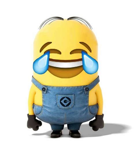 A Minion With Tears On His Eyes And Overalls Standing In Front Of A