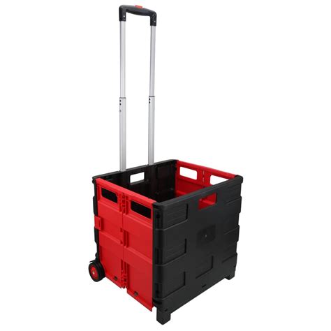 Pack N Roll Portable 18 In Plastic Utility Cart In Blackred 410 009