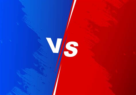 Blue And Red Versus Split Screen 1047502 Vector Art At Vecteezy