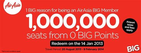 Is it worth signing up for it and even worth your loyalty to move your spend to airasia to earn rewards? Air Asia 1,000,000 Free seats with Big Card - Places and Foods