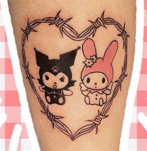 Kuromi And My Melody Tattoo Cute Tattoos Hello Kitty Tattoos Tattoos