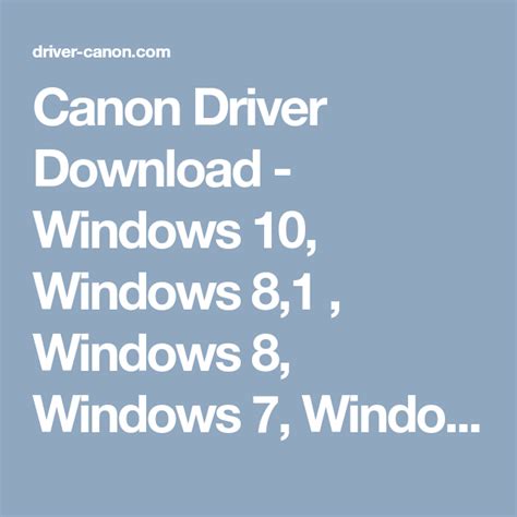 It is also supported by auto duplex print for a4 and letter plain paper so we can have more pages to save by. Canon Driver Download - Windows 10, Windows 8,1 , Windows ...