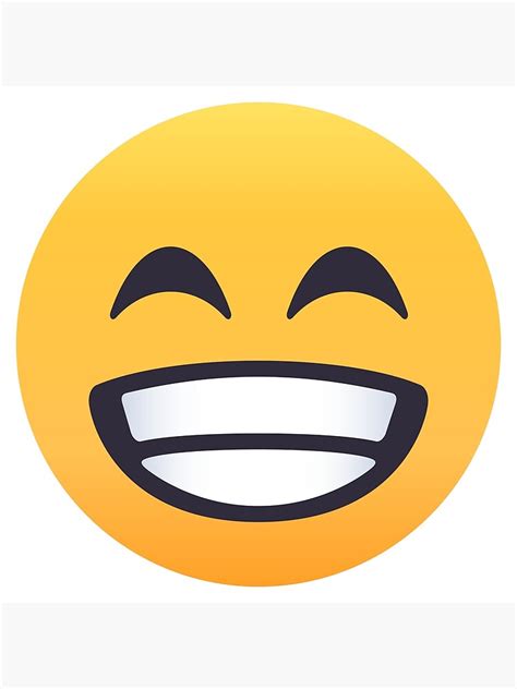 Joypixels™ Beaming Face Smile Emoji Poster For Sale By Joypixels