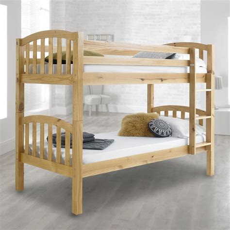American Solid Pine Wooden Bunk Bed Frame 3ft Single