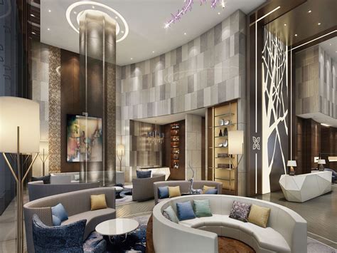 Hilton Garden Inn Mongkok Lobby Design Hospitality Design Office Lobby Design