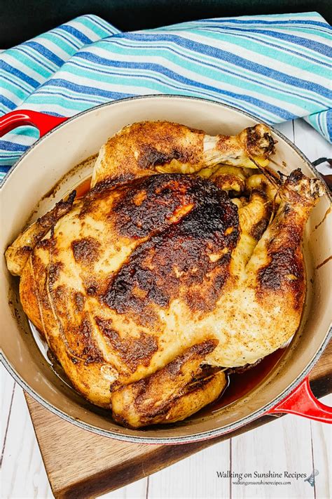 Buying a whole chicken runs about $1.27/lb. Dutch Oven Roast Chicken | Walking On Sunshine Recipes