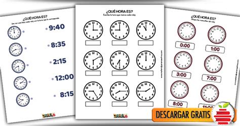 Actividades Del Reloj Para Imprimir Material Para Maestros