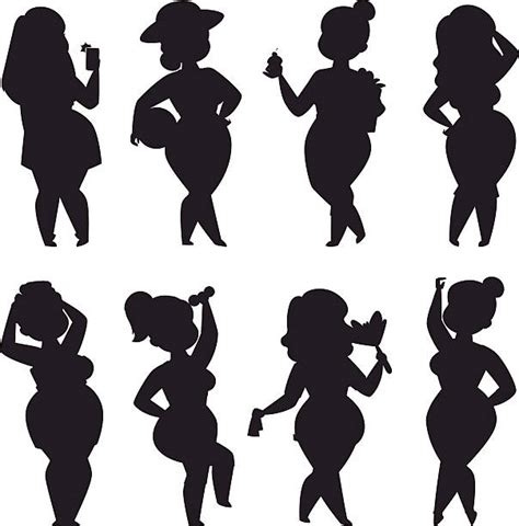 fat black girl silhouette illustrations royalty free vector graphics and clip art istock
