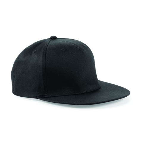 Snapback Baseball Cap New Black Plain Hat Hip Hop Era Fitted Flat Peak
