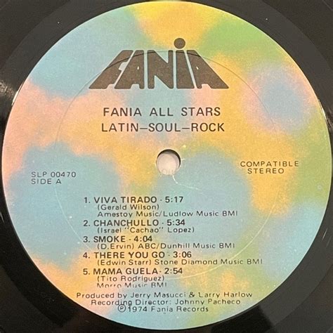 Fania All Stars｜latin Soul Rock Lp｜レコード通販｜vivrantdiscstore