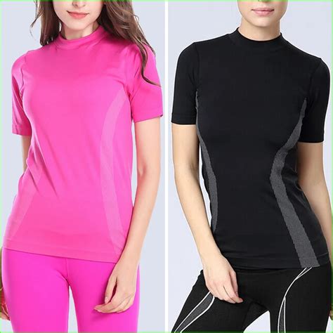 Wst04 Dry Quick Gym T Shirt Compression Tights Womens Sport T Shirts Sport Wear Women Running