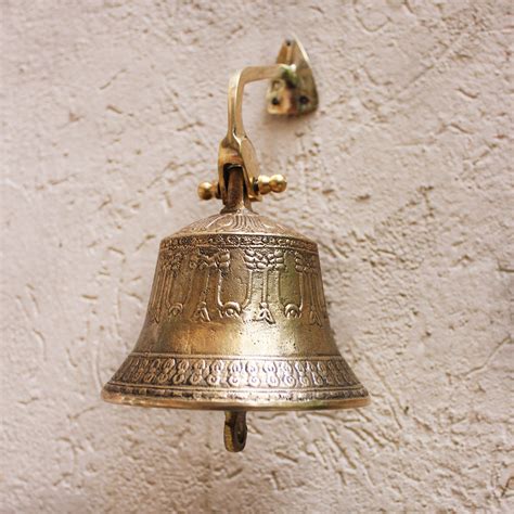 Wall Mounted Buddhist Brass Temple Bell With Traditional Etsy