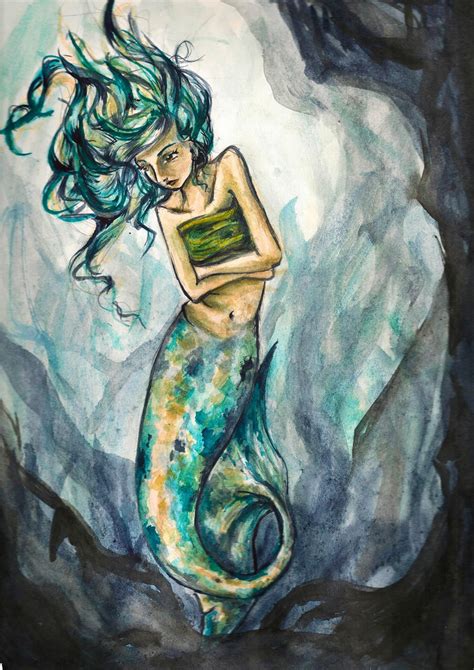 Blue Mermaid By Oxyderces On Deviantart