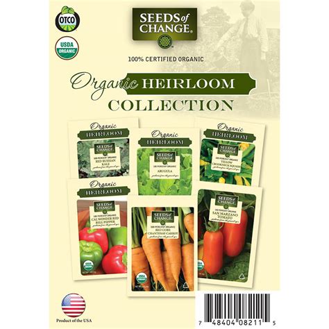 Seeds Of Change Organic Heirloom Seeds Collection 6 Pack 60 08211