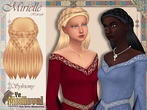The Sims Resource Ye Medieval Mirielle Hairstyle