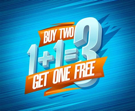 Buy Two Get One Free Sale Poster Stock Vector Illustration Of Design