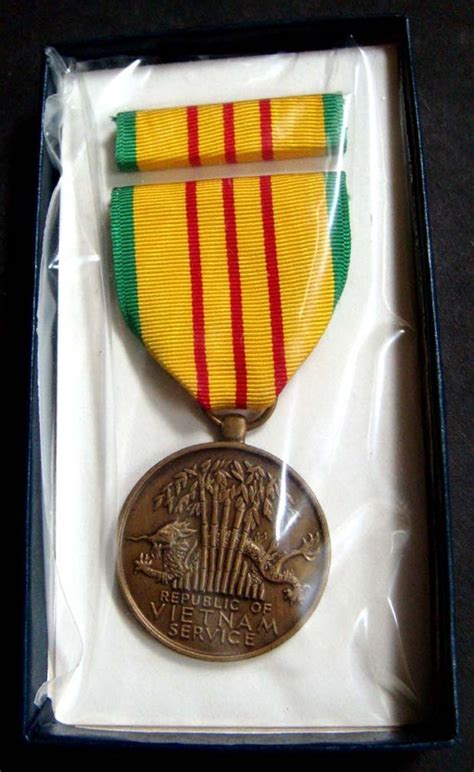 1969 Vietnam War Service Medal Ribbon In Original Box Etsy