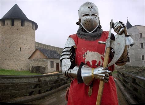 Medieval Knight In The Castle Stock Image Image Of Period Chivalry