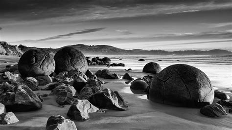 Nature Landscape Rock Water New Zealand Beach Sand Coast Sea