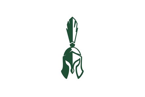 Green Spartan Helmet Ancient Greek Logo Graphic By Roossoo · Creative
