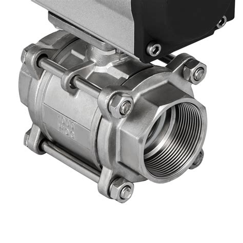 Npt 2 Inch Pneumatic Air Actuated Ball Valve Stainless Actuator Unique