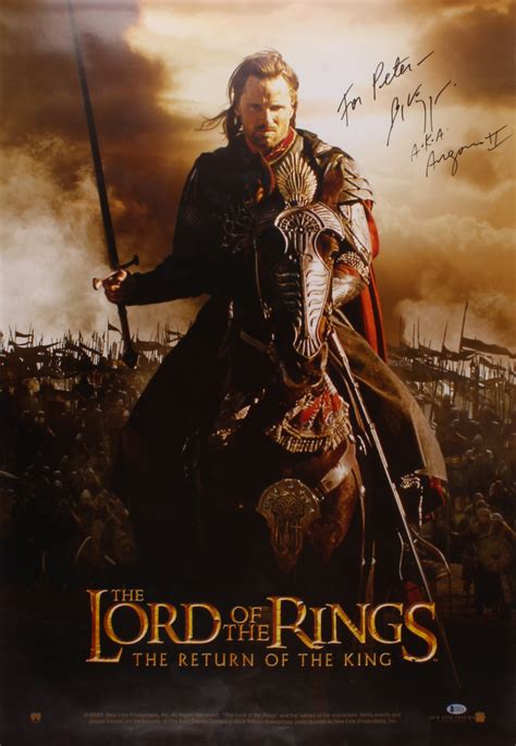 Viggo Mortensen Signed Lord Of The Rings The Return Of The King