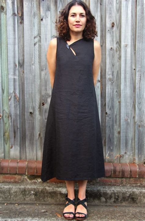 My Version Sophie Dress Sew Tessuti Linen Dress Pattern Sewing