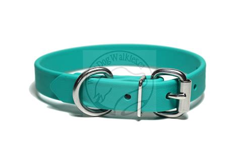 Teal Dog Collar 34 19mm Genuine Biothane Dog Collar Etsy Canada