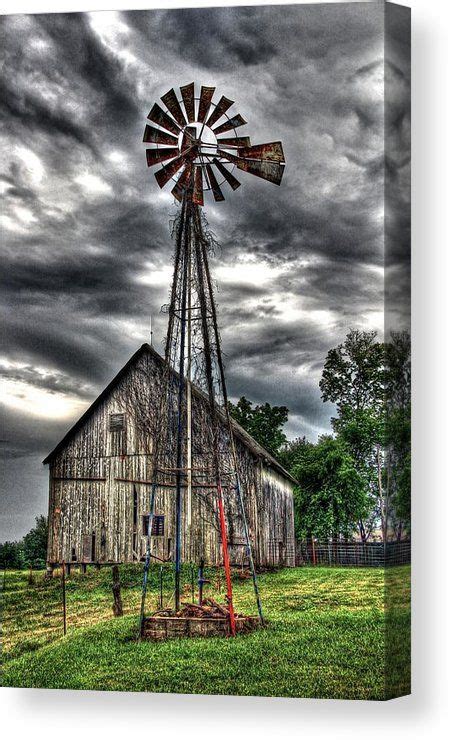 Windmill At Rest Canvas Print Canvas Art By Kent Davis In 2021 Farm