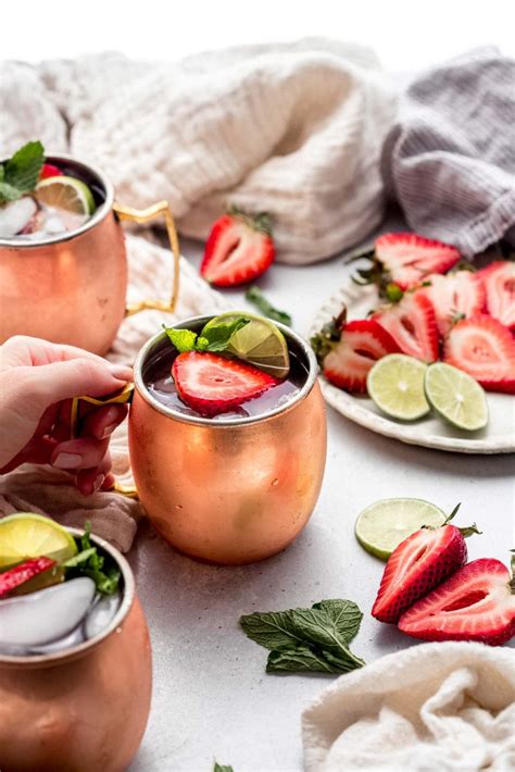 strawberry moscow mule recipe quick easy