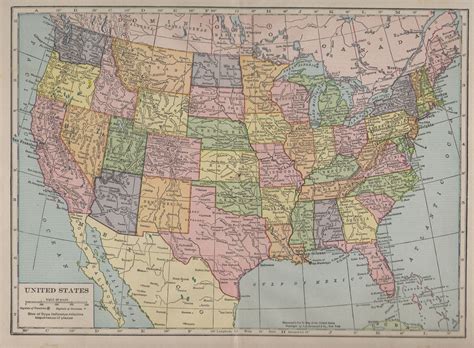 Us Map Vintage 1744 Bellin Large Antique Map Of The Colonial United