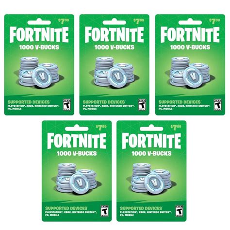 Fortnite V Bucks X Cards Physical Cards Gearbox Walmart Com In