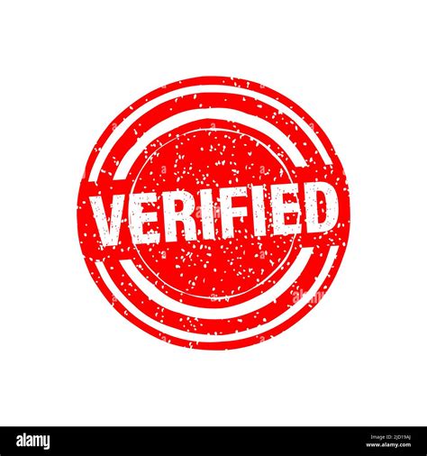 Verified Stamp On White Background Vector Background Stock Vector