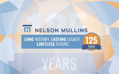 Nelson Mullins Turning 125 Nelson Mullins Celebrating 125 Years Of