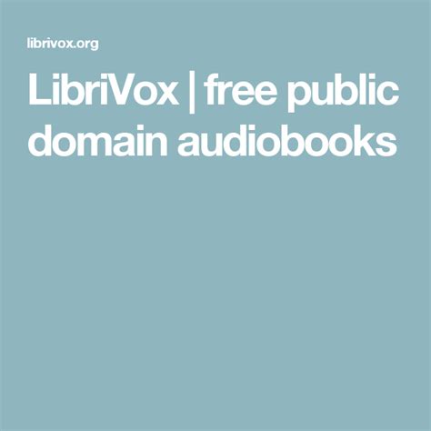 Librivox Free Public Domain Audiobooks Audio Books For Kids Audio