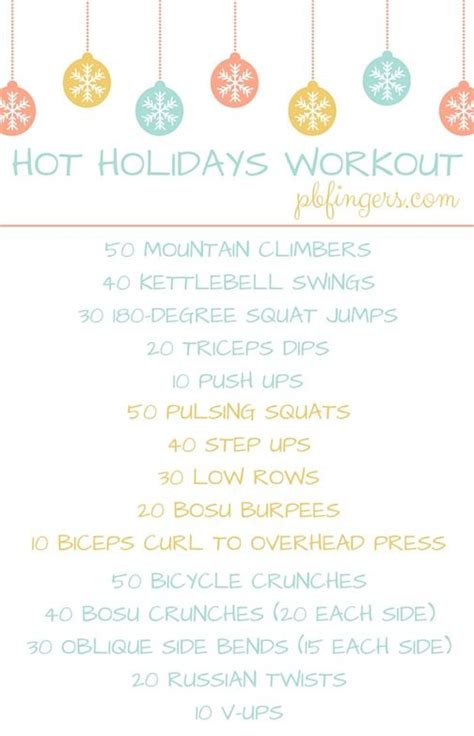 Total Body Hot Holiday Workout 5 More Workouts To Try Peanut