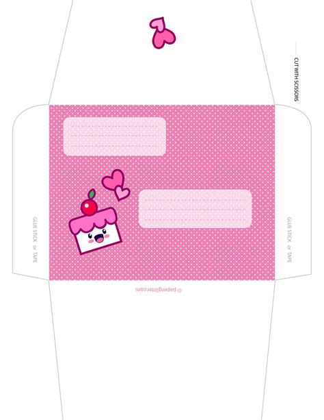 77 Best Images About Printable Envelope On Pinterest My Free Cute Kawaii Papercraft Template