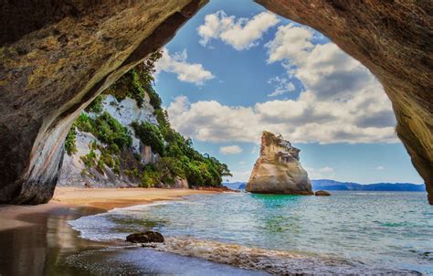 Wallpaper Sea Beach Cave Images For Desktop Section пейзажи Download